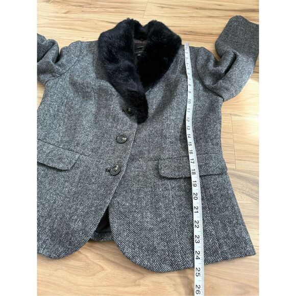 Talbots HERRINGBONE ABERDEEN SHETLAND BLAZER sz 10 - Picture 9 of 10